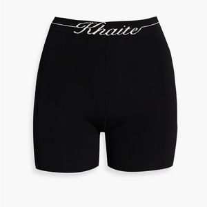 KHAITE Bryant Stretch Logo Short Medium